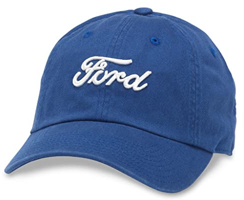 AMERICAN NEEDLE Ford Ford-1701A-BBLU Baseballmütze, verwaschene Slouch, verstellbarer Schnallenriemen, Bayblau, Blau - Bay Blue, Einheitsgröße