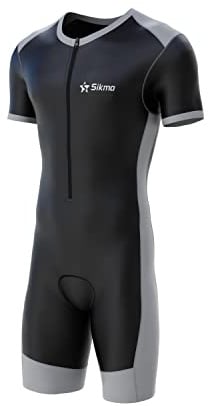 Sikma Mens Cycling Skinsuit Padded One Piece Trisuit Bike Top Short