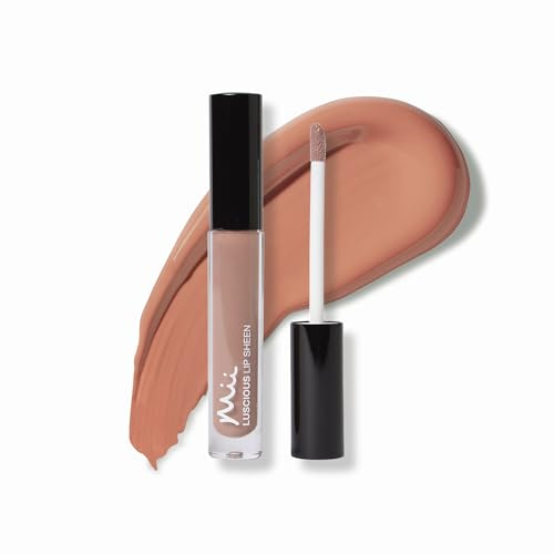 Mii Cosmetics Luscious Lip Sheen Lip Gloss | Nourishing Non-Sticky Lipgloss | Full Colour Coverage & Endless Glossy Shine | Light Pink Nude | Pamper