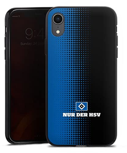 Silikon Hülle kompatibel mit Apple iPhone Xr Case schwarz Handyhülle HSV Logo Offizielles Lizenzprodukt