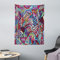 ABAKUHAUS Psychedelisch Wandteppich, Funky Moderne aus Weiches Mikrofaser Stoff Waschbar ohne Verblassen Digitaldruck, 110 x 150 cm, Lila Hellblau
