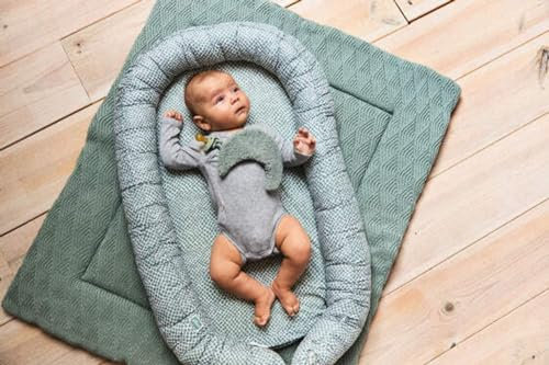 Jollein Krabbeldecke Laufgittereinlage 80x100 cm River knit ash green