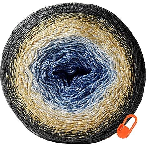 Mehrfarbiges Baumwollgarn Regenbogen Frühling Sommer Farbe Wahl Handstricken Häkeln (1 Kuchen, 287)