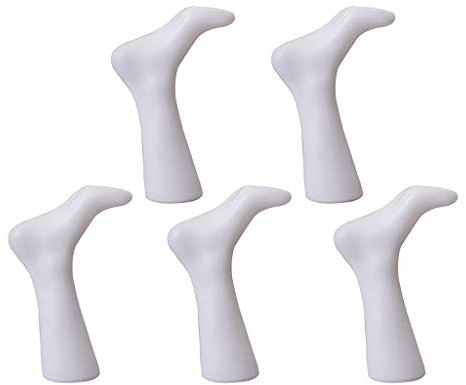 Perfeclan 5X Schaufensterpuppe Fußmodell Dekofuß Präsentationsfuß, Multifunktionaler Schmuckhalter Displayständer für Socken, Fußkettchen