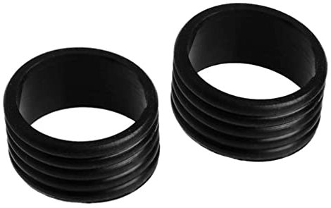 SM SunniMix 2 er Pack Griffband Griff Ring Abschlussgummi für Tennis aus Silikagel, Schwarz