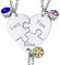 FaithHeart Edelstahl Puzzle Herzkette für 3 Freundschafts Herzanhänger mit Geburssteine für Damen Herren