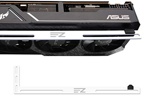 EZDIY-FAB GPU Bracket ,Graphics Card Brace Support,Video Card Holder,GPU Holder for Custom Desktop PC Gaming-3mm Aluminum-White