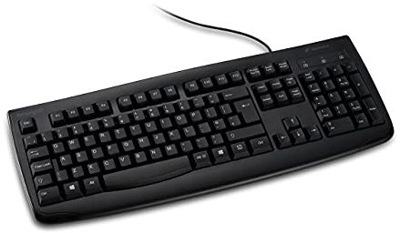 Kensington Pro Fit Washable Wired Keyboard, Full-Size with Numeric Keypad, Waterproof Design with USB Connection, Compatible with Windows & Apple, Durable Laser-Etched Keys for Extended Use - K64407UK