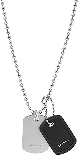 Skagen Herren-Edelstahl-Halskette mit Karabinerverschluss