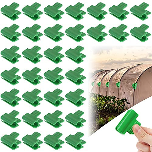 35 Stück Gewächshaus-Klemmen, Pflanzen Clip, Gewächshausbefestigung, Netting Tunnel Hoop Clip, Netz Tunnel Hoop Clip, Kunststoff Netting Tunnel Hoop Clip, für Gewächshäuser, Unterstände (11 mm)