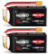 HOOVO 11.1V 120C 1500mAh 3S RC Lipo Battery Graphene Battery with XT60 Plug for FPV Racing Drone Quadcopter Helicopter Aeroplane RC Boat RC Car RC Models (2 Packs)