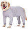 Yeapeeto Einteiler für Hunde, zur Erholung, für große und mittelgroße Hunde, Schlafanzug, Ganzkörper für Haarausfall, Allergien, Anti-Lecken, Wundschutz, Kegel-Alternative (4XL, Grau)
