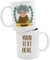 ETIKIDS Taza cerámica para abuelos con nombre personalizado y dedicatoria. Taza de infusiones con dibujo y texto personalizado, regalo ideal día de la madre. Tamaño 325 ml.