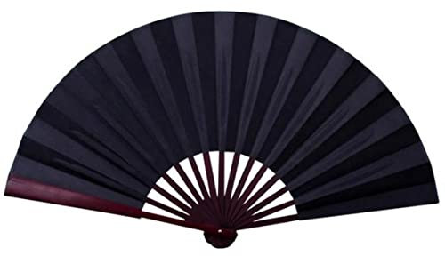 JFJLETY Abanico Plegable De 10/13 Pulgadas, Tela De Seda A Mano, Abanico Plegable Chino De Bricolaje, Abanico Plegable De Madera, Pintura De Caligrafía Bricolaje-Negro, ESPAÑA, 13 Pulgadas