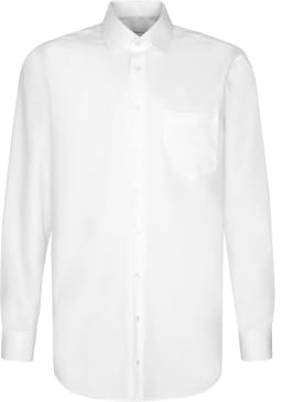 Seidensticker Herren Business-Hemd - Comfort Fit - Bügelfrei - Kent-Kragen - Langarm - 100% Baumwolle, Weiß, 54 EU