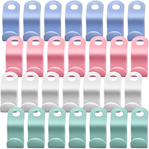 28 Stück Kleiderbügel Verbindungshaken 4 Farben Kleiderbügel Platzsparend Kleiderbügel Clip Kleiderbügel Haken Kleiderbügel Anschlüsse für Kleiderschrank Organizer