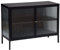 Atmosphera - Buffet 2 Portes Aldir - 2 Portes - métal et Verre trempé - Noir