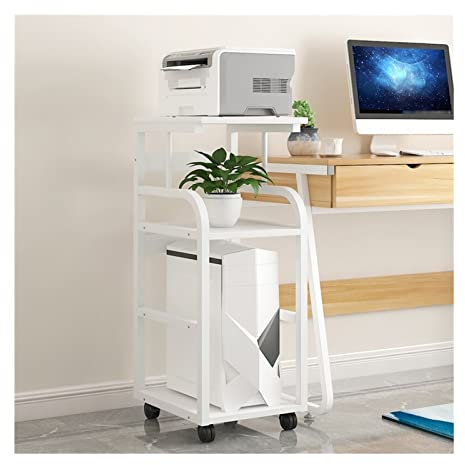 Druckerständer mit Aufbewahrung, Boden-zu-Decke, Druckerständer, Regal, Desktop-Chassis, Aufbewahrungsregal, mehrlagig, Büro, mobiler Schrank, PC-Hauptrahmen Aktenordner-Regal (Farbe: B)
