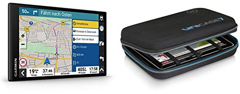 Garmin DriveSmart 76 MT-D – Navigationsgerät mit großem 7 Zoll (17,8 cm) HD-Display & Wicked Chili Navi Case Tasche für Navigationsgeräte (6 Zoll / 6,95 Zoll / 7 Zoll) nüvi - Innen: 210 x 130 x 45 mm