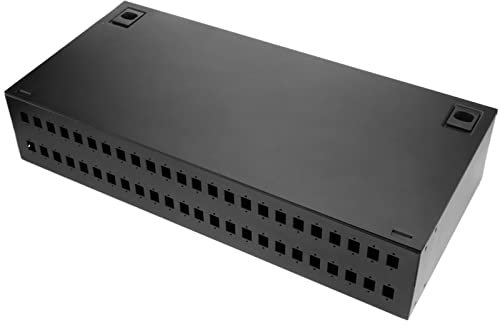 CableMarkt - Panneau de Brassage pour Fibre Optique 48 SC Noir 2U