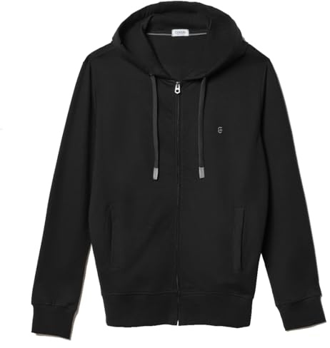 Coveri Felpa Uomo Aperta con Cappuccio Tasche Cerniera Zip Leggera Primaverile Garzata