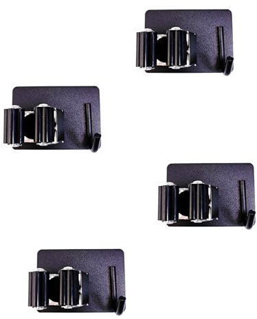 Ruikdly Besenhalterung Wand 5 Stück Besenhalter Selbstklebend Wandhalterung Besen Gartengerätehalter Werkzeughalter Besenhalter Organizer Ohne Bohren mit Haken für Küche Badezimmer Garten Garage