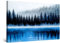 Startonight Impression sur Toile - Abstrait Bleu Sarcelle Sapins Artiste - Grande Tableau Decoration Murale Prêt à Accrocher Peinture Arbres Moderne Grande 80 x 120 cm Idée Cadeau Élégante Originale