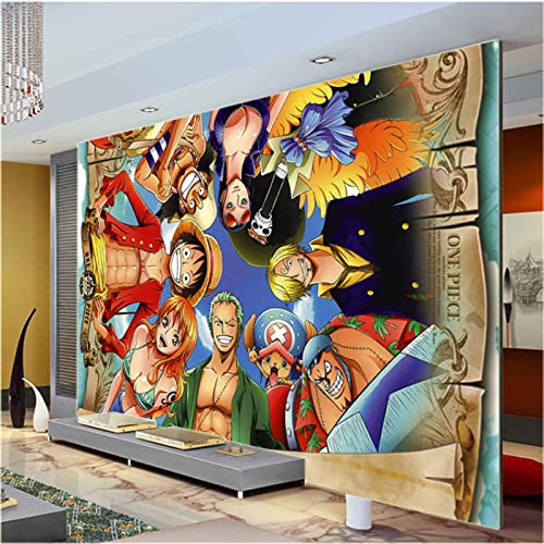 Papier peint mural One Piece Anime Japonais personnalisé Grande photo Papier peint Dessin animé Décoration de chambre Art mural Chambre d'enfant Livraison gratuite 250 cm (L) x 200 cm (H)