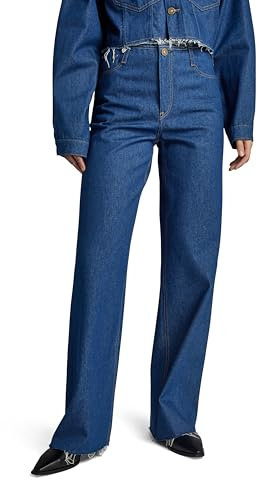 G-STAR RAW Damen Judee Cut Waistband Low Waist Loose Jeans, Blau (raw Denim D24355-D547-001), 32W / 30L
