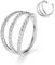 AROWRO 20G Conch Helix Daith Lobe Ohrringe Hoop CZ Septum Nose Ring Chirurgenstahl Septum Helix Conch Daith Nose Piercing Schmuck Lip Ring Triple Open Stack 10mm Silber