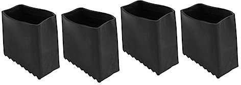 OSALADI Set of 4 Ladder Foot Cover Rubber Feet Ironing Board Black Garden Table Foot Caps Aluminium Scaffolding Rubber Feet Screwable Extension Ladder Covers Parquet Protector Protective Cap Non-Slip