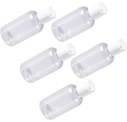 FRCOLOR 75ml Travel Bottles Press Cap 15 Pack Refillable Containers for Shampoo Lotion Hand Cream Randomly Colored Caps