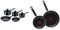 Tefal Induction Non-Stick Cookware Set, 5 Pcs - Black (G155S544) & Taste Twin Pack, Aluminium Frying Pans, Pan Set, Pans 20 cm and 28 cm diameter, Non-Stick, Black, Pack of 2, B189S244