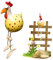YDYSAA Keramik Huhn Tierfigur Gartenstecker Huhn gartenstecker Keramik Figur Harz und Keramik hahn deko Harz Huhn Gartendeko für Gartenhof, Balkondekoration, Zimmer und Schlafzimmerdekoration