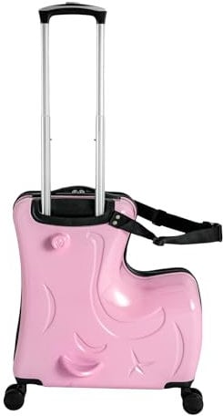 Alnemy Koffer Trolley,Reisekoffer Niedlicher,Kinderkoffer Mädchen & Jungen [inkl. Zahlenschloss],Kinderkoffer zum Draufsitzen, Kindertrolley mit Rollen,Kinder kinderkoffer,Fahrrad-Reisekoffer