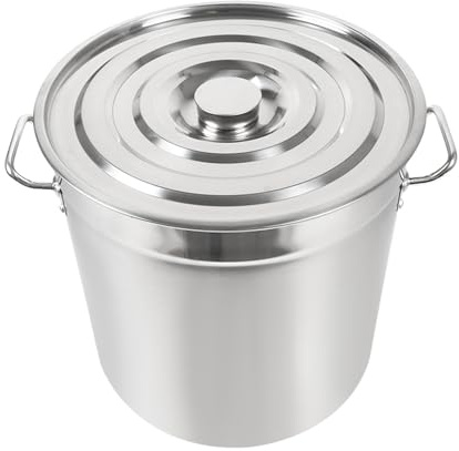 Topf 50 Liter Suppentöpfe Universal Wärmeerhaltung Edelstahl Hotel Kochtopf Suppentopf mit Deckel für Schmoren Braten und Warmhalten Gasherden Elektroherden Induktionsherden 40 cm