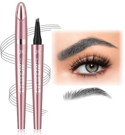 Magic Liquid Eyebrow Pencil - New 4 Tip Microblade Eyebrow Pen | Natural Long-Lasting Hair-Like Defined Contouring Brows (# 03)
