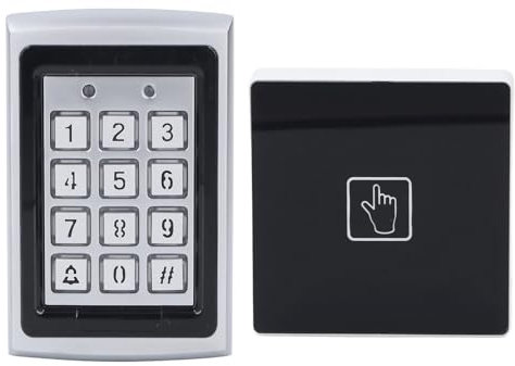 Türzugangskontrollsystem, DC 3A 36W Proximity Keypad Entry Access Control Kit mit 10 Keyfobs 280kg Magnetschloss für die Zugangskontrolle im Wohnbereich