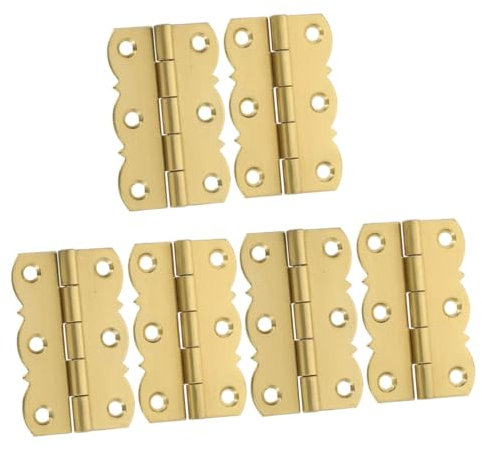 Yardenfun 3sets Vintage Piano Hinges Golden Hinge for Piano Stool Musical Instrument Multi-Function Set 2pcs*3