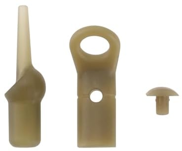 VGOL 20 Sets von Karpfen abgewinkelt Drop Off Run Ring Set Karpfenangeln Runing Rig Kit für Flüsse Seen Hauptschnur Angeln (Laufgerät Perlen/Puffer Perlen/Pins je 20)