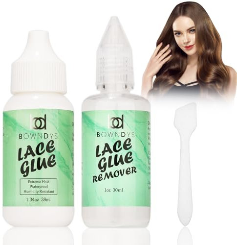 Colle Perruque, Lace Wig Glue,Colle Perruque Invisible Imperméable,Dissolvant de Colle pour Perruques,Colle Perruque Lace Wig Colle à Cheveux,pour Perruque en Dentelle,Postiches,2PCS
