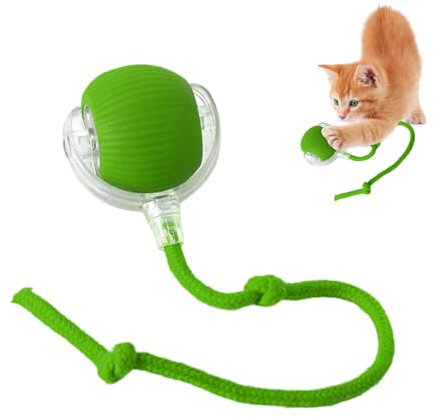 Ihonyi - Juguete interactivo para gatos, juguete eléctrico para gatos, autoocupación, puntero láser, gato, automático, inteligencia, juguete de gato, bola para gatos y perros (verde)