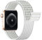Lobnhot Nylon Sport Loop Kompatibel mit Apple Watch Armband 40mm 41mm 38mm 46mm 45mm 44mm 42mm Herren Damen, Verstellbarer Sport Armband Ersatz für iWatch Series 10 9 8 7 6 5 4 3 2 1 SE Reflektor Weiß