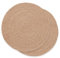 Manteles Individuales Redondos, Salvamantel Yute, Natural Hecho a Mano, 38x38 cm Pack 2 Unidades