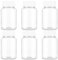 Sibba Clear Pill Bottle 6 Pcs Empty Medicine Organizers 150ML Jar Powder Box Storage Transparent Reagent Containers Plastic Dispenser Leak Proof Caps Receptacle for Toiletries Counter Labels