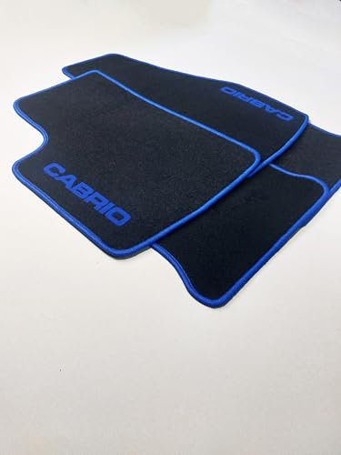 Fußmatten passend für VW Golf 1 Cabrio seitlich Cabrio blau Handgefertigt in Wächtersbach