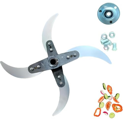 Lame per trituratore per erba domestica, diametro regolabile, set con 12 fori di montaggio (2)