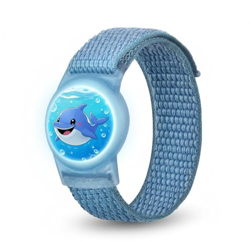 Tolenre Nylon Armband Kinder, Weiche Silikon-Uhrenarmbänder, Nylon Bracelet, GPS-Tracker-Uhrenarmband, Anti-Kratz-Schutz für die Positionierung des Tracking-Armbands (Blau)