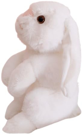 Xiyocadt Kuscheltier Hase 20 cm RealitäTsgetreues Kaninchen PlüSchtierspielzeug, Lebensechtes Kaninchen PlüSch, Flauschiger Stofftier Zum Spielenn Geschenk FüR Baby & Kinder (Weiß,20cm)