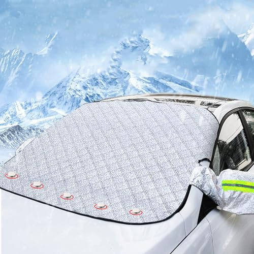 YSSQOVO Frontscheibenabdeckung für Toyota Proace Verso 2016-2024 Kleinbus, frontscheibenabdeckung Winter für die Windschutzscheibe gegen Schnee EIS Frost Staub Sonne